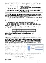 Đề thi chọn học sinh giỏi Lớp 9 cấp tỉnh môn Hóa học - Năm học 2019-2020